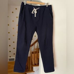 J Crew Navy Drawstring Dock Pants - size M (32-34)
